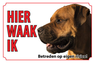 Waakbord Hond Afrikaanse mastiff