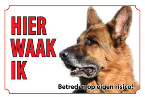 Waakbord Hond Duitse herder