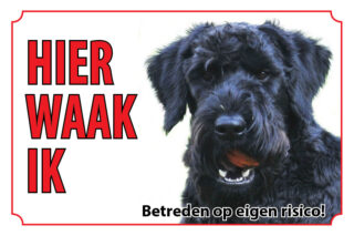 Waakbord Hond Riesenschnauzer