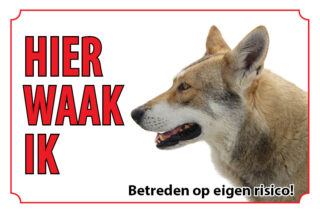 Waakbord Hond Saarlooswolfhond