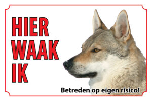 Waakbord Hond Tsjecho-Slowaakse wolfhond
