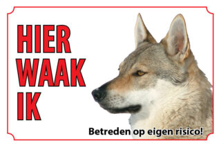 Waakbord Hond Tsjecho-Slowaakse wolfhond