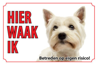 Waakbord Hond West-Highland white terrier
