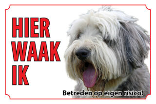 Waakbord Hond Bearded collie