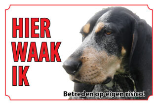 Waakbord Hond Black and tan coonhound
