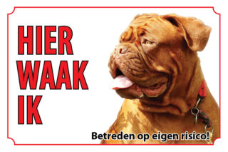 Waakbord Hond Bordeauxdog