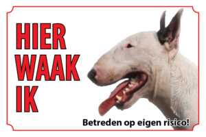 Waakbord Hond Bulterrier