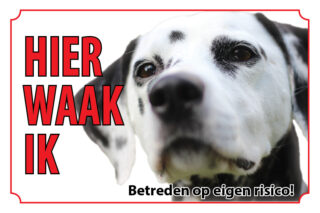 Waakbord Hond Dalmatische hond Dalmatier zwart