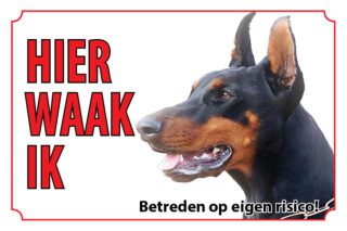 Waakbord Hond Dobermann