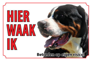 Waakbord Hond Grote Zwitserse sennenhond