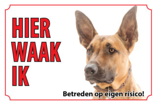 Waakbord Hond Mechelse herder