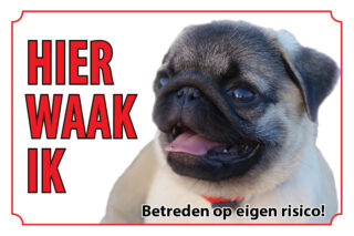 Waakbord Hond Mopshond