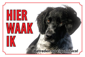 Waakbord Hond Munsterlander zwart
