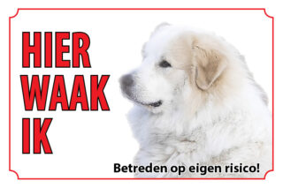 Waakbord Hond Pyrenese berghond