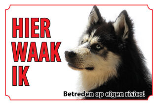 Waakbord Hond Siberische husky