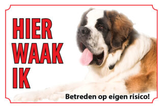 Waakbord Hond Sint-Bernard