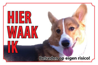 Waakbord Hond Welsh Corgi Pembroke