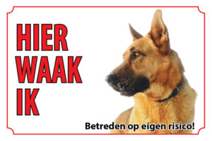 Waakbord Hond Duitse Herder