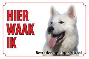 Waakbord Hond Zwitserse Witte Herdershond