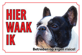 Waakbord Hond Franse Bulldog