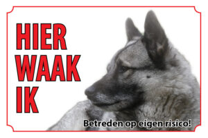 Waakbord Hond Swedish ElkHound