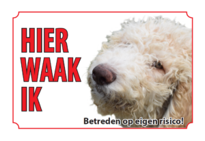 Waakbord-Labradoodle-wit