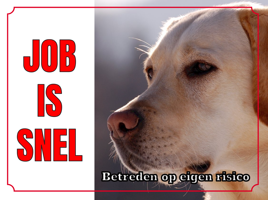 Waakbord eigen ontwerp 30x40 Liggend