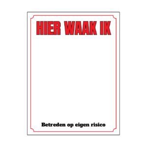 Waakbord - 30x20cm staand - met eigen ontwerp