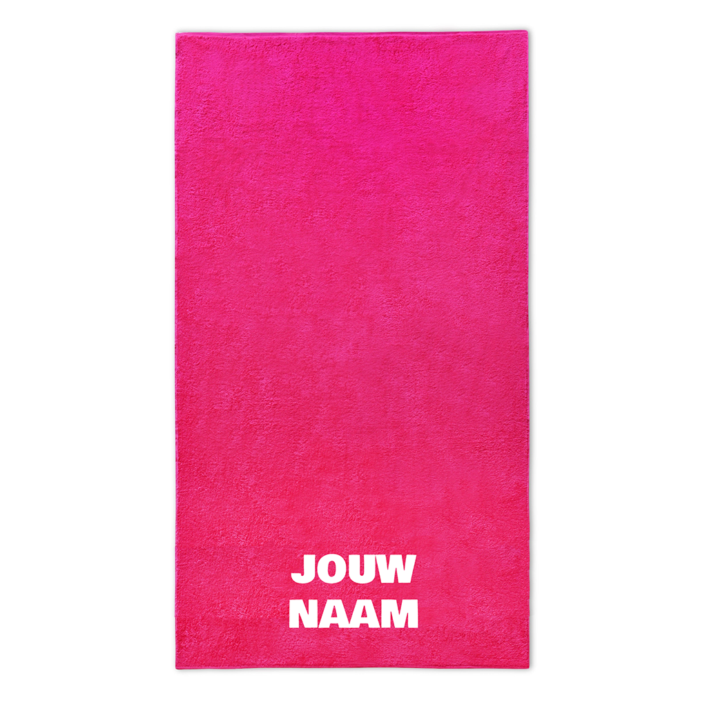Strandlakens2_klein strandlaken-met-borduring-fuchsia-roze-100x200cm