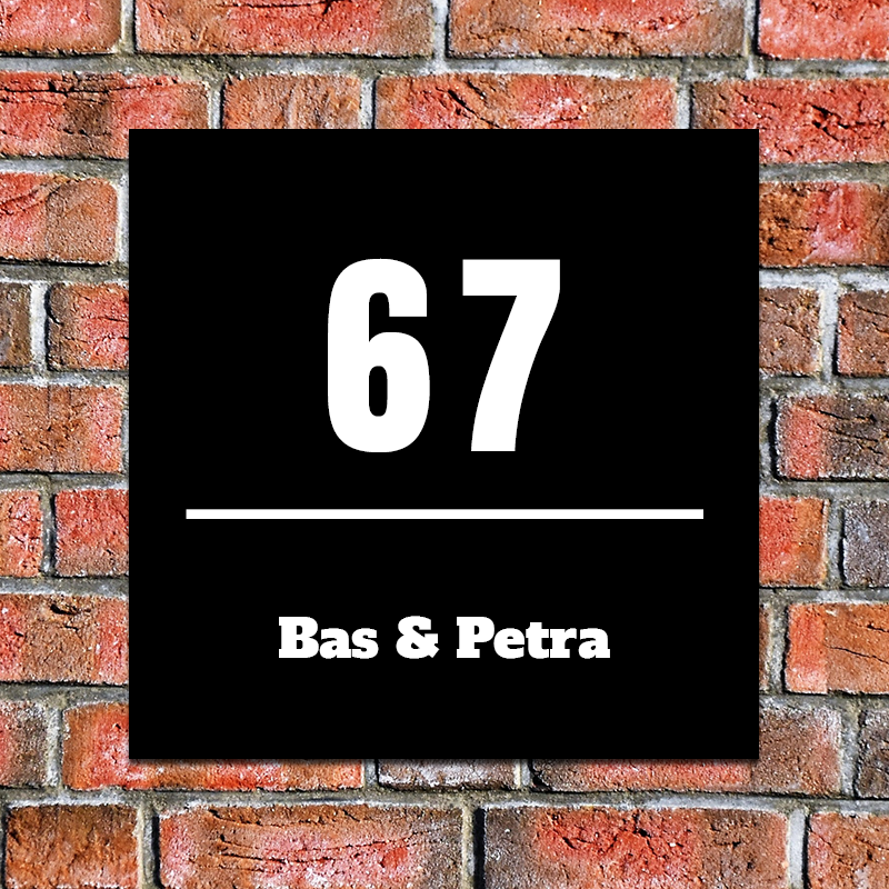 huisnummerbord_20x20_zwart huisnummerbord 20x20 zwart