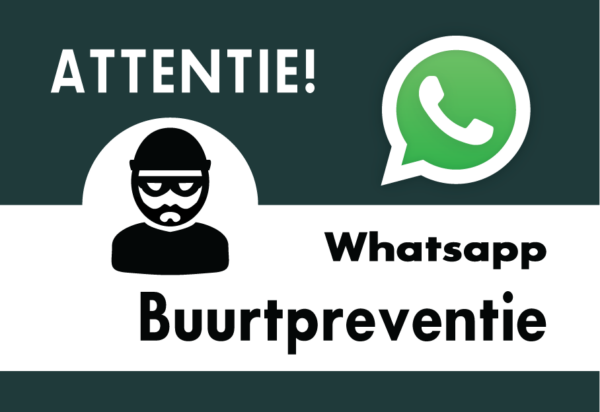 whatsapp buurtpreventie 20x30cm