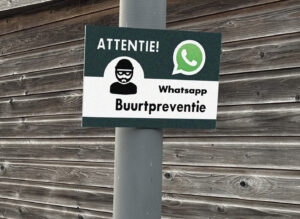 informatie bord whatsapp buurtpreventie 20x30cm
