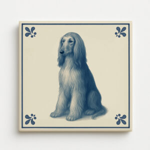 tegel_15x15_Afghaanse windhond-tegeltje_voorkant