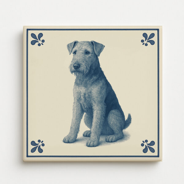 tegeltje 15x15cm Airedaleterrier voorkant