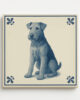 tegeltje 15x15cm Airedaleterrier voorkant