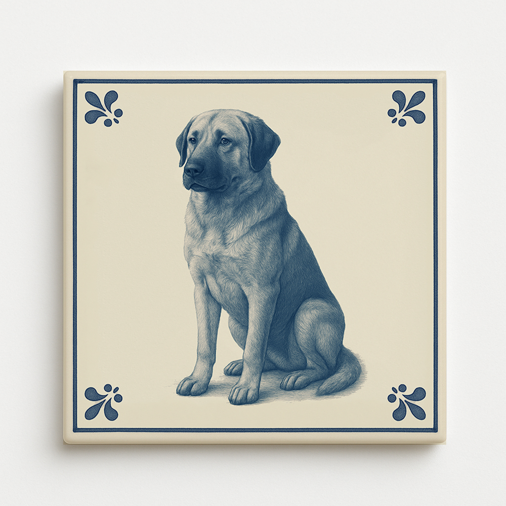 tegeltje 15x15cm Anatolische herder Kangal voorkant