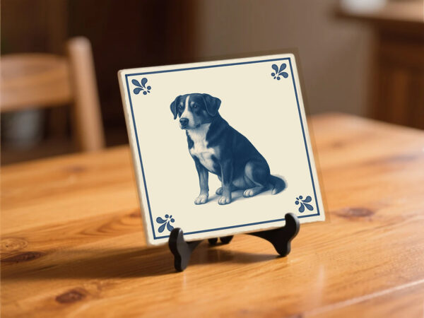 tegel_15x15_Appenzeller sennenhond-tegeltje_preview_op_standaard