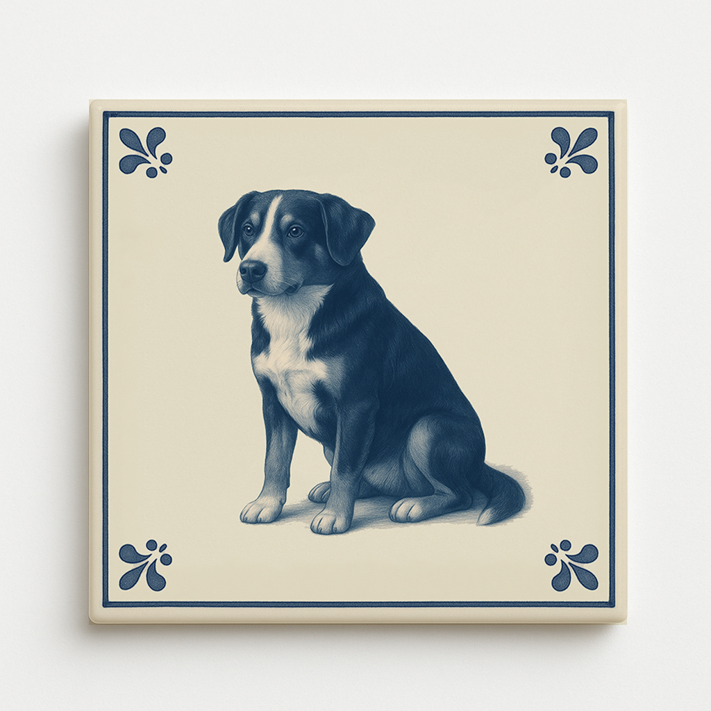 tegel_15x15_Appenzeller sennenhond-tegeltje_voorkant