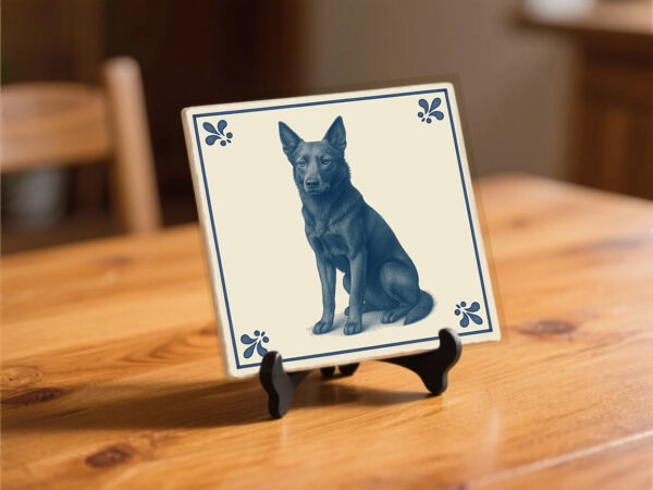 tegel_15x15_Australian kelpie-tegeltje_preview_op_standaard