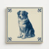 tegeltje 15x15cm Australische herder voorkant