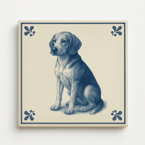 tegel_15x15_Beagle harrier-tegeltje_voorkant
