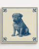 tegel_15x15_Bordeauxdog-tegeltje_voorkant