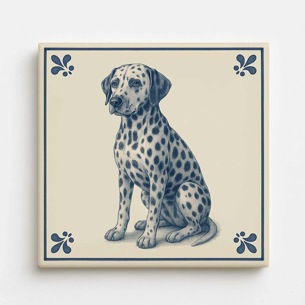 tegel_15x15_Dalmatische hond-tegeltje_voorkant