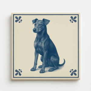 tegel_15x15_Duitse Pinscher-tegeltje_voorkant