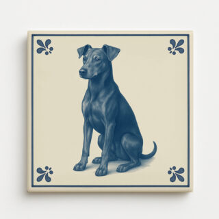 tegel_15x15_Duitse Pinscher-tegeltje_voorkant
