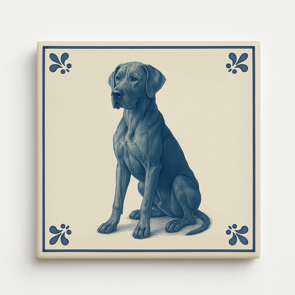 tegel_15x15_Duitse dog-tegeltje_voorkant