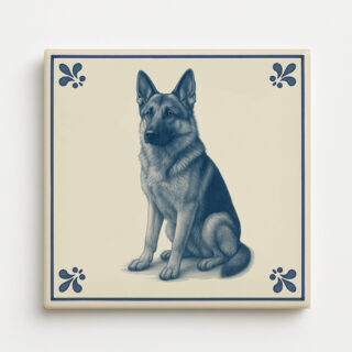 tegel_15x15_Duitse herder-tegeltje_voorkant