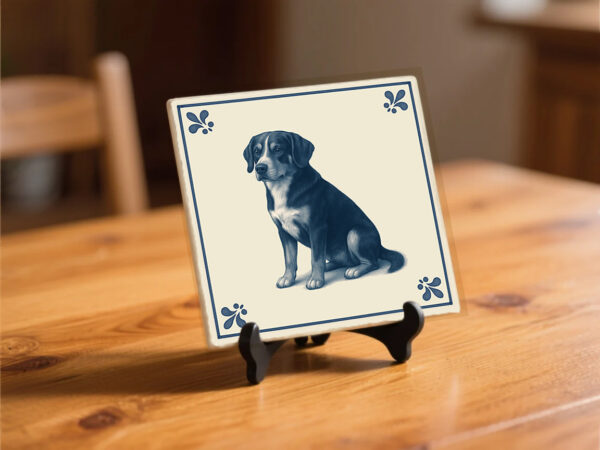 tegel_15x15_Entlebucher sennenhond-tegeltje_preview_op_standaard