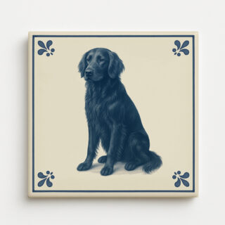 tegel_15x15_Flatcoated Retriever-tegeltje_voorkant