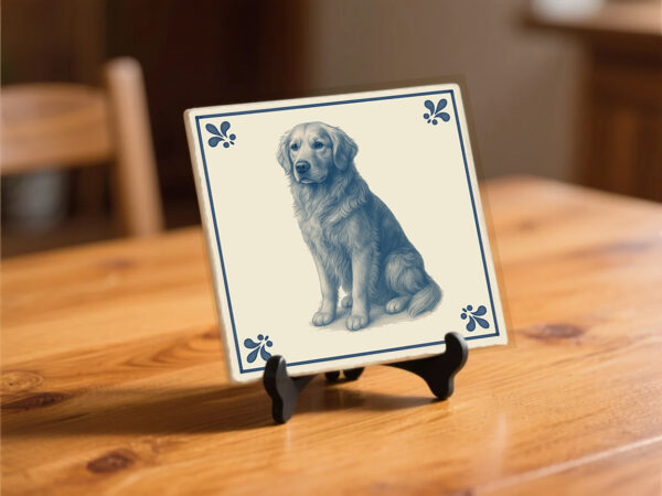 tegel_15x15_Golden Retriever-tegeltje_preview_op_standaard
